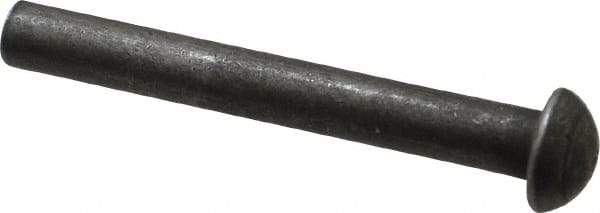 RivetKing - 1/4" Body Diam, Round Uncoated Steel Solid Rivet - 2" Length Under Head - A1 Tooling