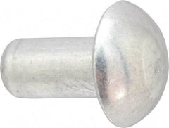 RivetKing - 1/8" Body Diam, Round Aluminum Solid Rivet - 1/4" Length Under Head, Grade 1100F - A1 Tooling