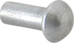 RivetKing - 5/32" Body Diam, Round Uncoated Aluminum Solid Rivet - 3/8" Length Under Head, Grade 1100F - A1 Tooling