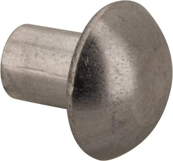 RivetKing - 3/16" Body Diam, Round Uncoated Aluminum Solid Rivet - 1/4" Length Under Head, Grade 1100F - A1 Tooling