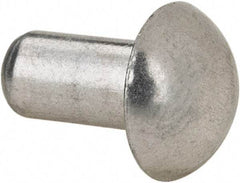 RivetKing - 3/16" Body Diam, Round Uncoated Aluminum Solid Rivet - 3/8" Length Under Head, Grade 1100F - A1 Tooling