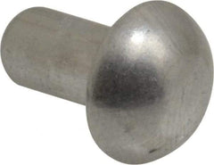 RivetKing - 1/4" Body Diam, Round Uncoated Aluminum Solid Rivet - 1/2" Length Under Head, Grade 1100F - A1 Tooling