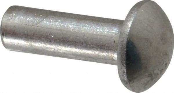 RivetKing - 1/4" Body Diam, Round Aluminum Solid Rivet - 3/4" Length Under Head, Grade 1100F - A1 Tooling