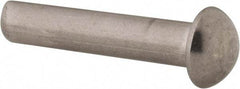 RivetKing - 1/4" Body Diam, Round Uncoated Stainless Steel Solid Rivet - 1-1/4" Length Under Head, Grade 18-8 - A1 Tooling