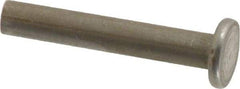 RivetKing - 1/8" Body Diam, Flat Uncoated Steel Solid Rivet - 3/4" Length Under Head - A1 Tooling