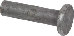 RivetKing - 1/4" Body Diam, Flat Steel Solid Rivet - 1" Length Under Head - A1 Tooling