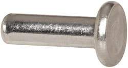 RivetKing - 5/32" Body Diam, Flat Aluminum Solid Rivet - 1/2" Length Under Head, Grade 1100F - A1 Tooling