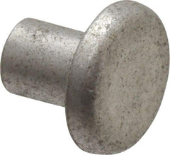 RivetKing - 3/16" Body Diam, Flat Uncoated Aluminum Solid Rivet - 1/4" Length Under Head, Grade 1100F - A1 Tooling