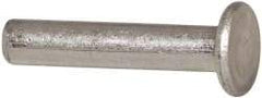 RivetKing - 1/4" Body Diam, Flat Aluminum Solid Rivet - 1-1/4" Length Under Head, Grade 1100F - A1 Tooling