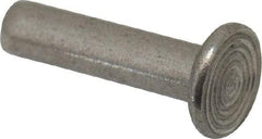 RivetKing - 1/8" Body Diam, Flat Uncoated Stainless Steel Solid Rivet - 1/2" Length Under Head, Grade 18-8 - A1 Tooling