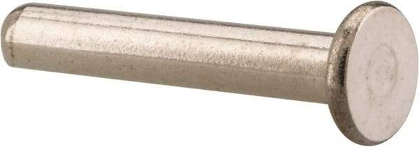 RivetKing - 1/8" Body Diam, Flat Stainless Steel Solid Rivet - 3/4" Length Under Head, Grade 18-8 - A1 Tooling