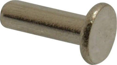 RivetKing - 5/32" Body Diam, Flat Uncoated Stainless Steel Solid Rivet - 1/2" Length Under Head, Grade 18-8 - A1 Tooling