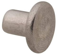 RivetKing - 3/16" Body Diam, Round Uncoated Stainless Steel Solid Rivet - 1/4" Length Under Head, Grade 18-8 - A1 Tooling