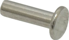 RivetKing - 3/16" Body Diam, Round Uncoated Stainless Steel Solid Rivet - 5/8" Length Under Head, Grade 18-8 - A1 Tooling