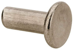 RivetKing - 1/4" Body Diam, Flat Uncoated Stainless Steel Solid Rivet - 5/8" Length Under Head, Grade 18-8 - A1 Tooling