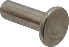 RivetKing - 1/4" Body Diam, Flat Uncoated Stainless Steel Solid Rivet - 3/4" Length Under Head, Grade 18-8 - A1 Tooling