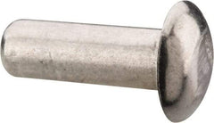 RivetKing - 1/8" Body Diam, Universal Uncoated Aluminum Solid Rivet - 3/8" Length Under Head, Grade 1100F - A1 Tooling