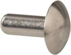 RivetKing - 3/16" Body Diam, Universal Uncoated Aluminum Solid Rivet - 1/2" Length Under Head, Grade 1100F - A1 Tooling