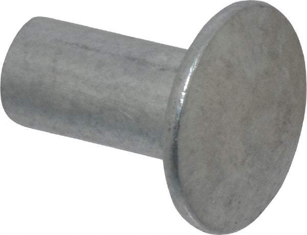 RivetKing - 1/4" Body Diam, Universal Uncoated Aluminum Solid Rivet - 1/2" Length Under Head, Grade 1100F - A1 Tooling