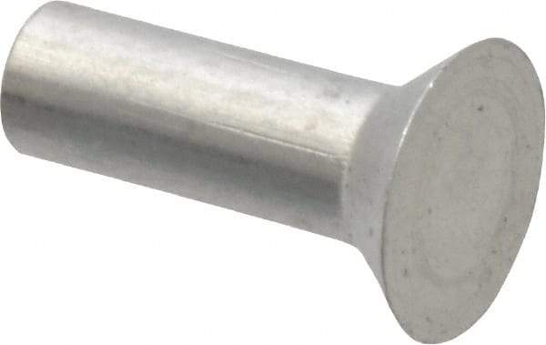 RivetKing - 1/8" Body Diam, Countersunk Uncoated Aluminum Solid Rivet - 3/8" Length Under Head, Grade 1100F, 90° Countersunk Head Angle - A1 Tooling