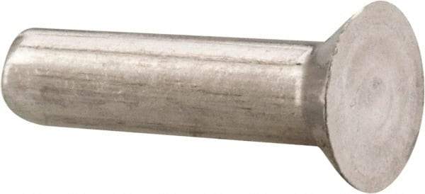 RivetKing - 1/8" Body Diam, Countersunk Uncoated Aluminum Solid Rivet - 1/2" Length Under Head, Grade 1100F, 78° Countersunk Head Angle - A1 Tooling