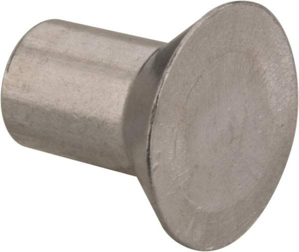 RivetKing - 3/16" Body Diam, Countersunk Aluminum Solid Rivet - 5/16" Length Under Head, Grade 1100F, 78° Countersunk Head Angle - A1 Tooling