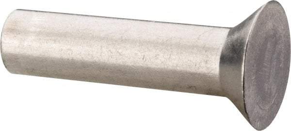 RivetKing - 3/16" Body Diam, Countersunk Aluminum Solid Rivet - 3/4" Length Under Head, Grade 1100F, 78° Countersunk Head Angle - A1 Tooling