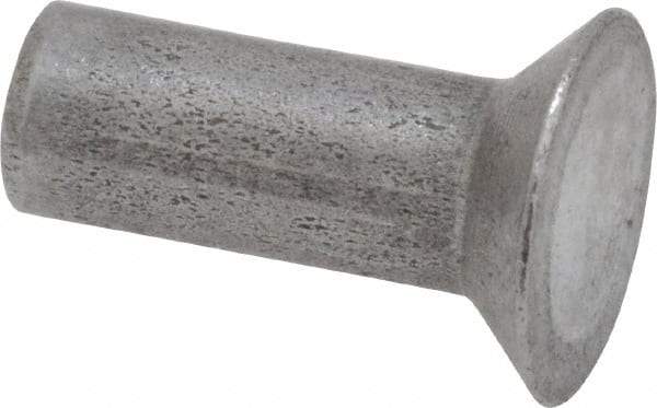 RivetKing - 3/16" Body Diam, Countersunk Uncoated Steel Solid Rivet - 1/2" Length Under Head, 90° Countersunk Head Angle - A1 Tooling