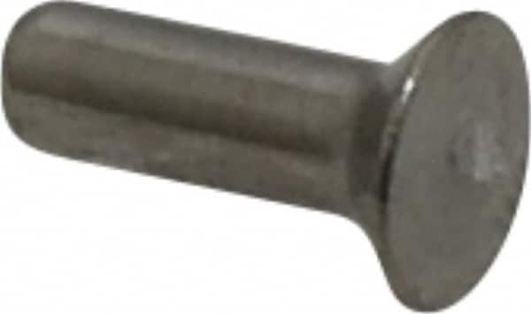 RivetKing - 1/8" Body Diam, Countersunk Uncoated Stainless Steel Solid Rivet - 3/8" Length Under Head, Grade 18-8, 90° Countersunk Head Angle - A1 Tooling