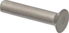 RivetKing - 1/8" Body Diam, Countersunk Uncoated Stainless Steel Solid Rivet - 5/8" Length Under Head, Grade 18-8, 90° Countersunk Head Angle - A1 Tooling