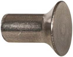 RivetKing - 3/16" Body Diam, Countersunk Uncoated Stainless Steel Solid Rivet - 3/8" Length Under Head, Grade 18-8, 90° Countersunk Head Angle - A1 Tooling