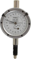 Fowler - 1/8" Range, 0-20-0 Dial Reading, 0.0005" Graduation Dial Drop Indicator - Revolution Counter - A1 Tooling