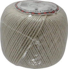 Made in USA - 0.058 Inch Diameter, Cotton Twine Ball - 45 Lbs. Breaking Strength, White, 1,190 Ft. per Lb. - A1 Tooling