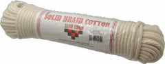 Made in USA - 100' Max Length Cotton Solid Braided Cotton Cord with Reinforced Core - A1 Tooling