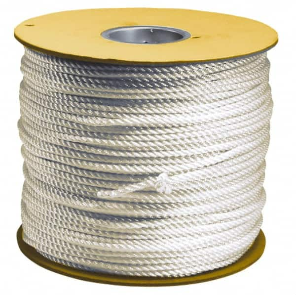 Value Collection - 500' Max Length Polypropylene Solid Braid Abrasion Resistant Rope - 1/4" Diam, 127 Lb Capacity - A1 Tooling