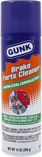 Gunk - Nonchlorinated Brake Parts Cleaner - 14 oz Aerosol Can - A1 Tooling