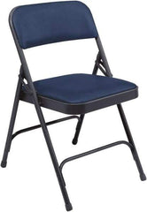 NPS - 18-3/4" Wide x 20-1/4" Deep x 29-1/2" High, Vinyl Folding Chair with Vinyl Padded Seat - Dark Midnight Blue - A1 Tooling