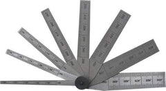 SPI - 0.1 to 0.5 Inch Measurement, 8 Leaf Taper Gage - 2-1/2 Inch Long, Tempered Steel, 0.001 Inch Graduation - A1 Tooling