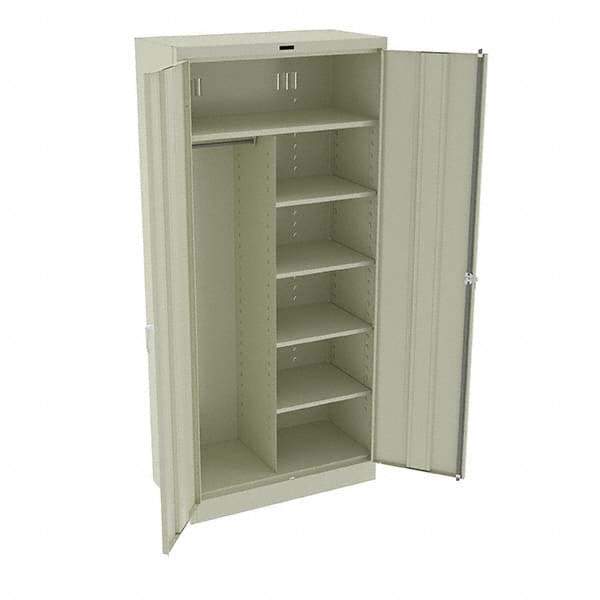 Tennsco - 6 Shelf Combination Storage Cabinet - Steel, 36" Wide x 18" Deep x 78" High, Putty - A1 Tooling