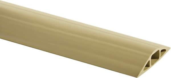 Hubbell Wiring Device-Kellems - 1 Channel, 10 Ft Long, 7.9mm Max Compatible Cable Diam, Beige PVC On Floor Cable Cover - 2-3/4" Overall Width x 13.5mm Overall Height, 15.2mm Channel Width x 7.9mm Channel Height - A1 Tooling