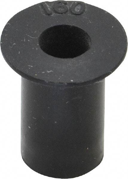 Au-Ve-Co Products - #10-32, 0.562" Diam x 0.04" Thick Flange, Rubber Insulated Rivet Nut - UNF Thread, Neoprene, 5/8" Long x 0.377" Body Diam, 0.665" OAL - A1 Tooling