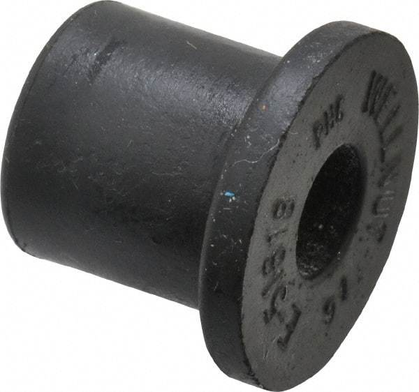 Au-Ve-Co Products - 5/16-18, 7/8" Diam x 1/8" Thick Flange, Rubber Insulated Rivet Nut - UNC Thread, Neoprene, 0.6" Long x 0.62" Body Diam, 0.725" OAL - A1 Tooling