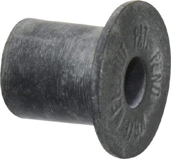 Au-Ve-Co Products - M6x1.00, 0.787" Diam x 0.051" Thick Flange, Rubber Insulated Rivet Nut - Metric Coarse Thread, Neoprene, 0.579" Long x 1/2" Body Diam, 0.63" OAL - A1 Tooling