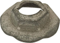 Value Collection - 5/16" Hole Diam, 7/8" OD, 1/2" Width Across Flats Washer Lock Nut - Zinc-Plated Spring Steel, For Use with Non Threaded Fasteners - A1 Tooling