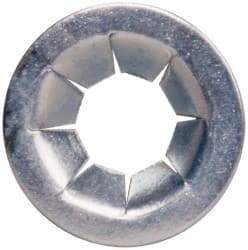 Value Collection - 7/16" OD, Spring Steel Push Nut - Zinc-Plated, 3/16" Shaft Diam - A1 Tooling