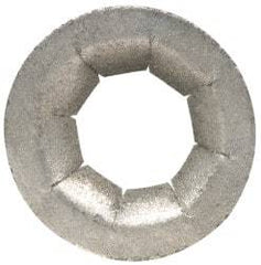 Au-Ve-Co Products - 17/32" OD, Spring Steel Push Nut - Zinc-Plated, 1/4" Shaft Diam - A1 Tooling