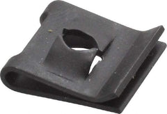 Value Collection - #8 Screw, 0.025 to 0.04" Thick, Spring Steel Standard U Nut - 1/4" Center Edge, Black Phosphate Finish - A1 Tooling