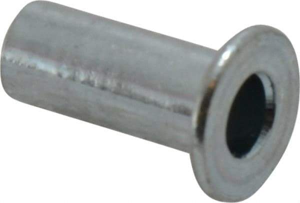 Value Collection - #6-32, 0.01 to 0.08" Grip, #12, Steel Standard Rivet Nut - Flat Head - A1 Tooling