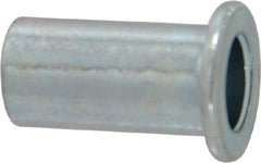 Value Collection - 1/4-20, 0.02 to 0.08" Grip, Steel Standard Rivet Nut - Drill Size Letter R, Flat Head - A1 Tooling