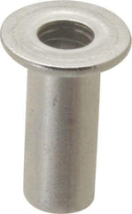 Value Collection - #6-32, 0.01 to 0.08" Grip, #12, Aluminum Standard Rivet Nut - Flat Head - A1 Tooling